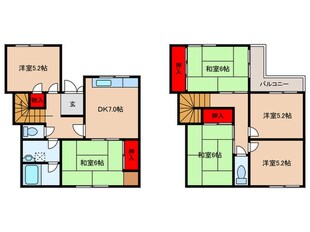 半町四丁目貸戸建てＡ棟の物件間取画像